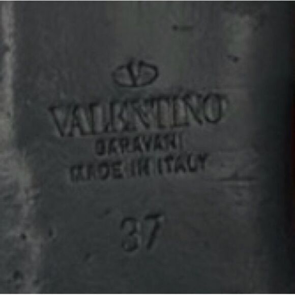 Valentino Roman Stud Leather Ankle Strap Flat Pink IT 37/ US 7 - Picture 11 of 14